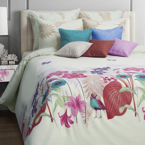 Комплект постельного белья «Malta» (семейный, бязь-люкс, 2 наволочки 50х70, пододеяльник на пуговицах) | Mona Liza