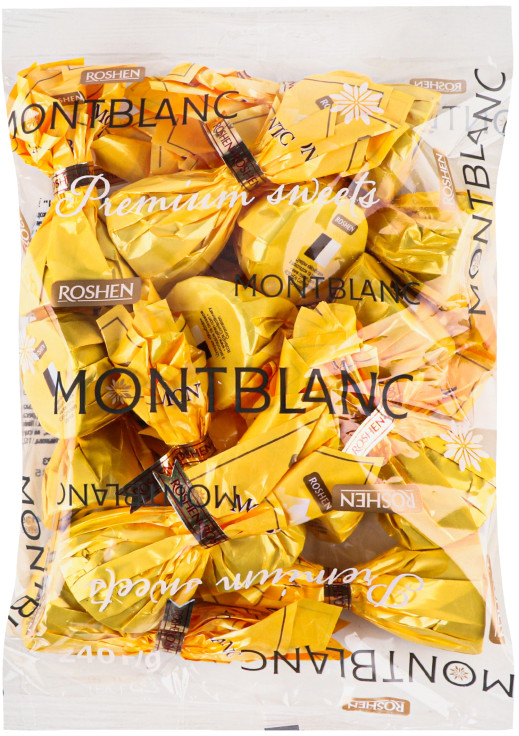 Конфеты с шоколадом и кунжутом «Mont Blanc» | Roshen
