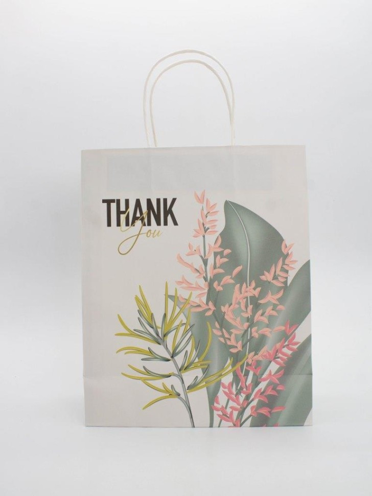 Пакет подарочный «Leaves and flowers» | Toki