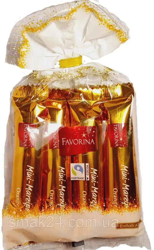 Марципан с печеньем в темном шоколаде «Mini Orangen Edelmarzipan Brot» | Favorina