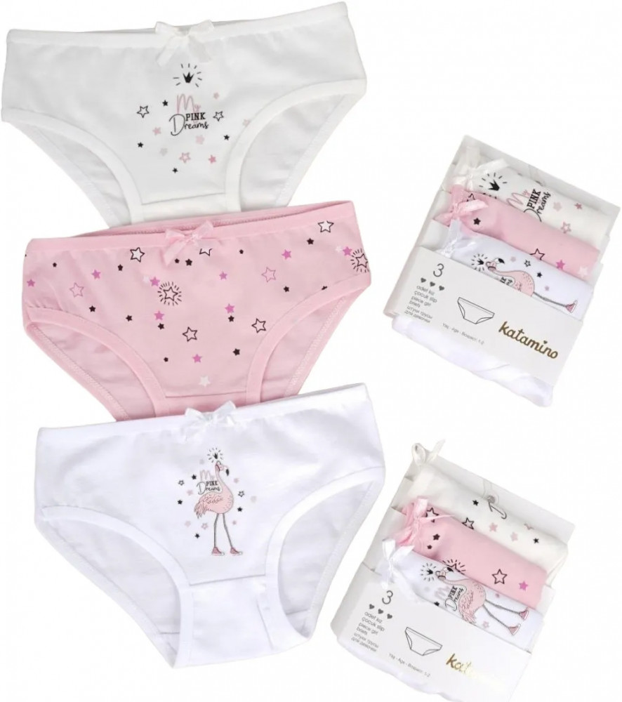Трусы-слип для девочек комплект | Katamino