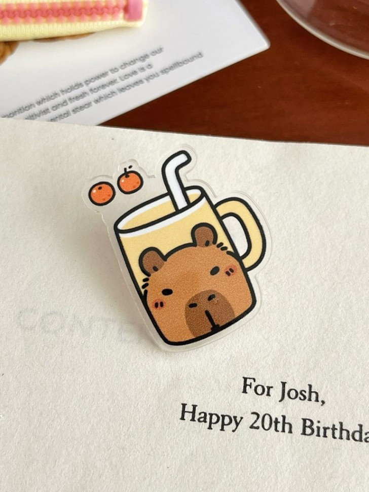 Значок «Capybara in a glass» | iLikeGift