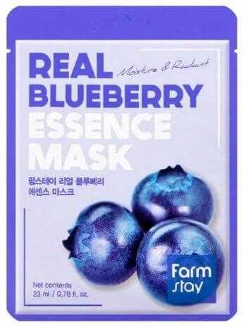 Маска для лица тканевая с экстрактом голубики «Real Blueberry Essence Mask» | FarmStay