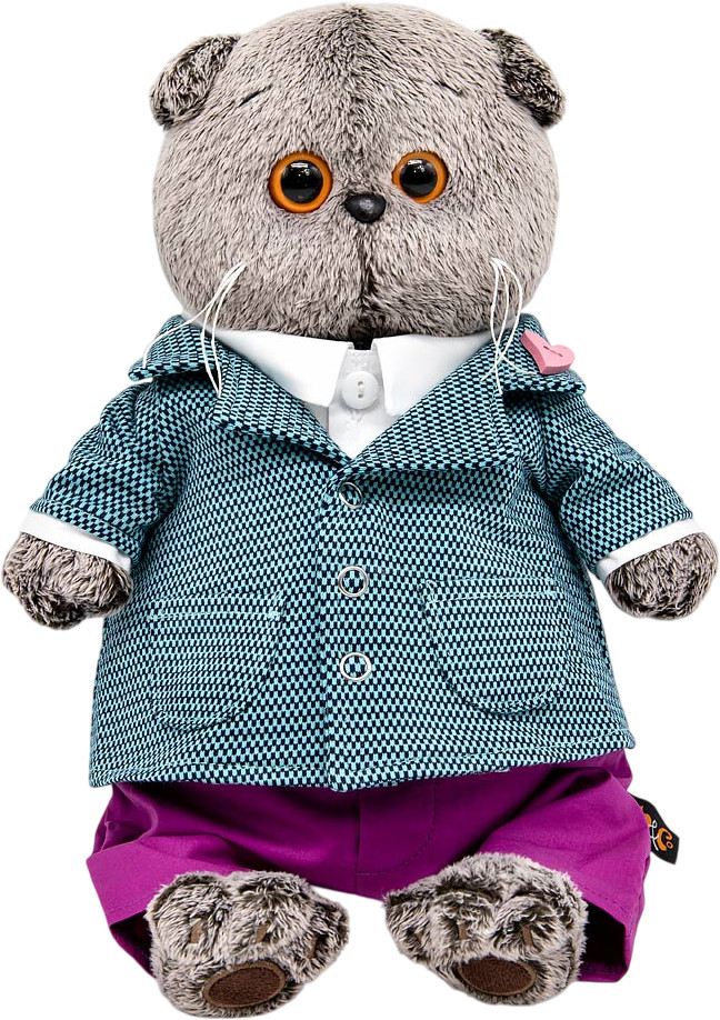 Игрушка мягкая «Басик в пиджаке с орнаментом» | Basik | Budi Basa