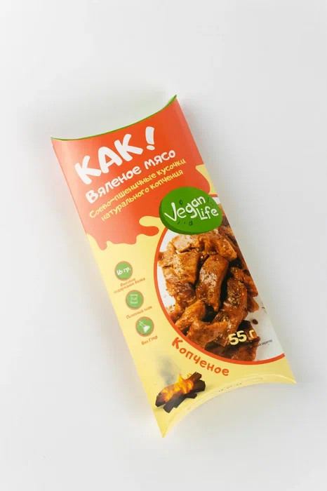 Соево-пшеничные кусочки натурального копчения «Как вяленое мясо» | Vegan Life