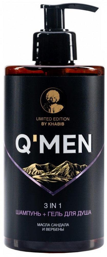 Шампунь-гель для душа мужской «3 в 1» | Q'men