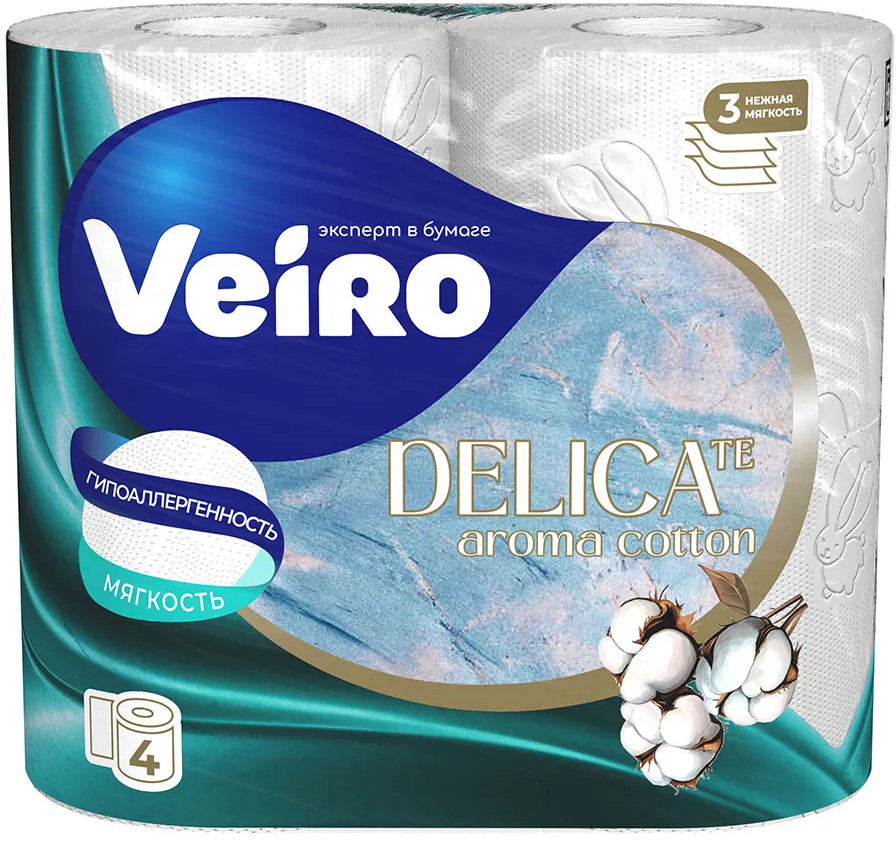 Туалетная бумага «Delicate Aroma Cotton» | Veiro