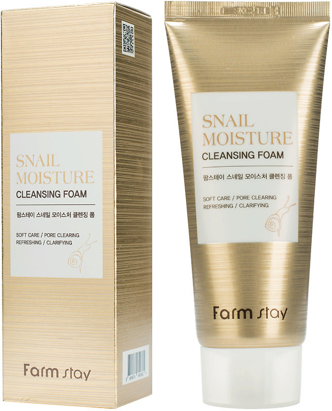 Пенка для умывания с муцином улитки «Snail Moisture Cleansing foam» | FarmStay
