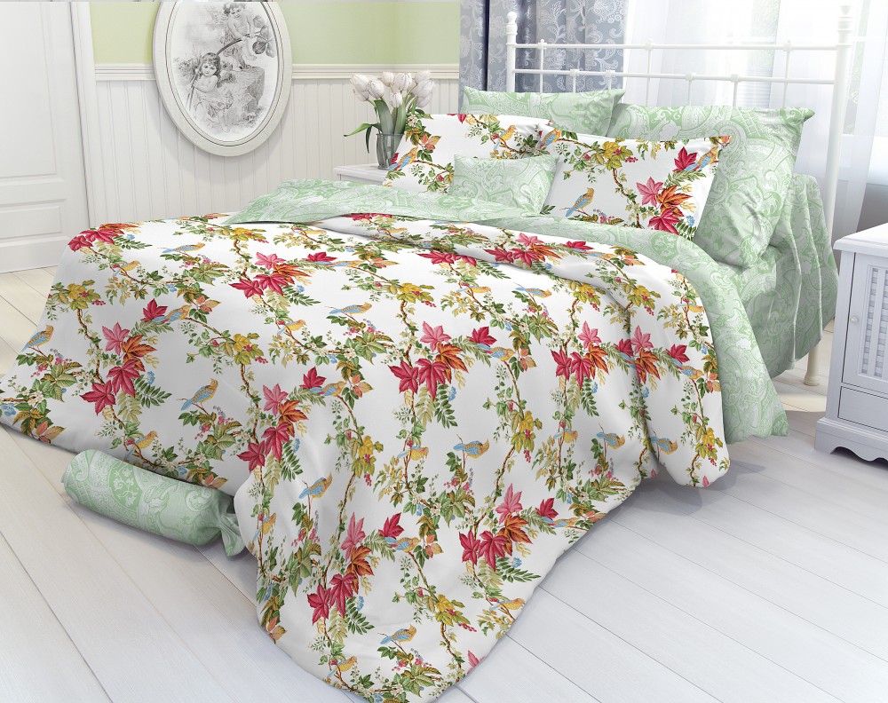 Комплект постельного белья «Garden» (1,5-спальный, перкаль, 2 наволочки 50х70) | Percale | НордТекс