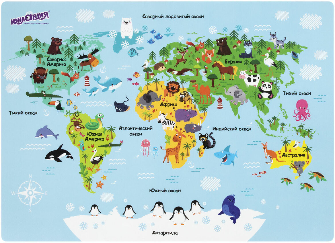 Покрытие настольное «Map» | Юнландия