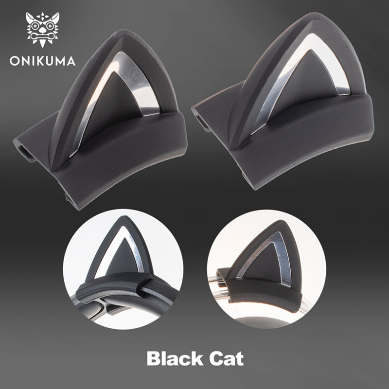 Ушки кошачьи накладные для наушников Black Cat | Onikuma