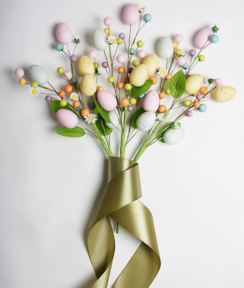 Декор на Пасху «Букет из пасхальных веток»