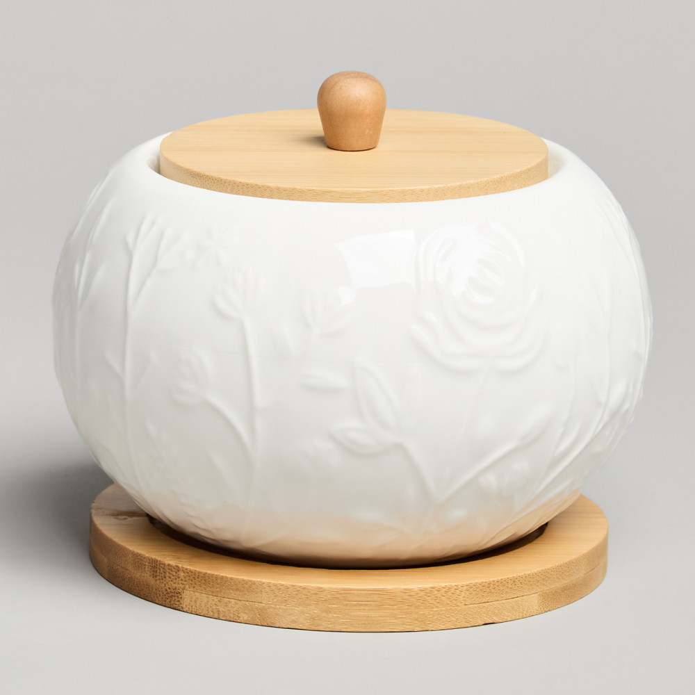 Сахарница с крышкой на деревянной подставке «Meadow» | Meadow | Lefard