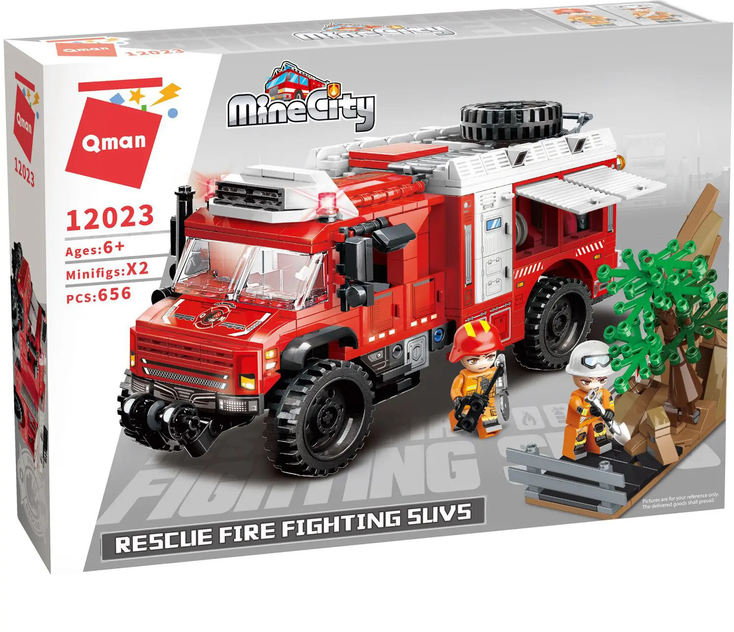 Конструктор «Пожарная машина. Разбор завала» | Mine City | QMAN
