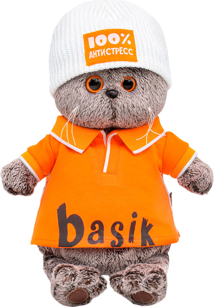 Игрушка мягкая «Басик в поло и шапке «100% антистресс» | Basik | Budi Basa
