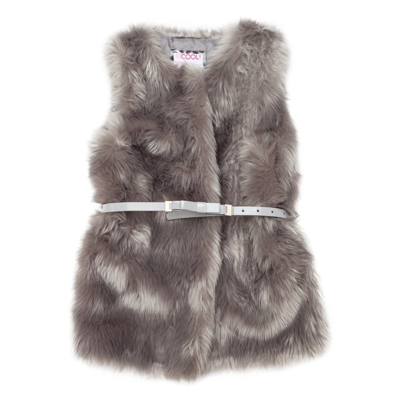 Жилет текстильный для девочек | Леопард | S'cool