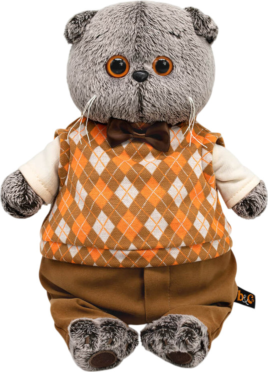 Игрушка мягкая «Басик в трикотажном жилете» | Basik | Budi Basa