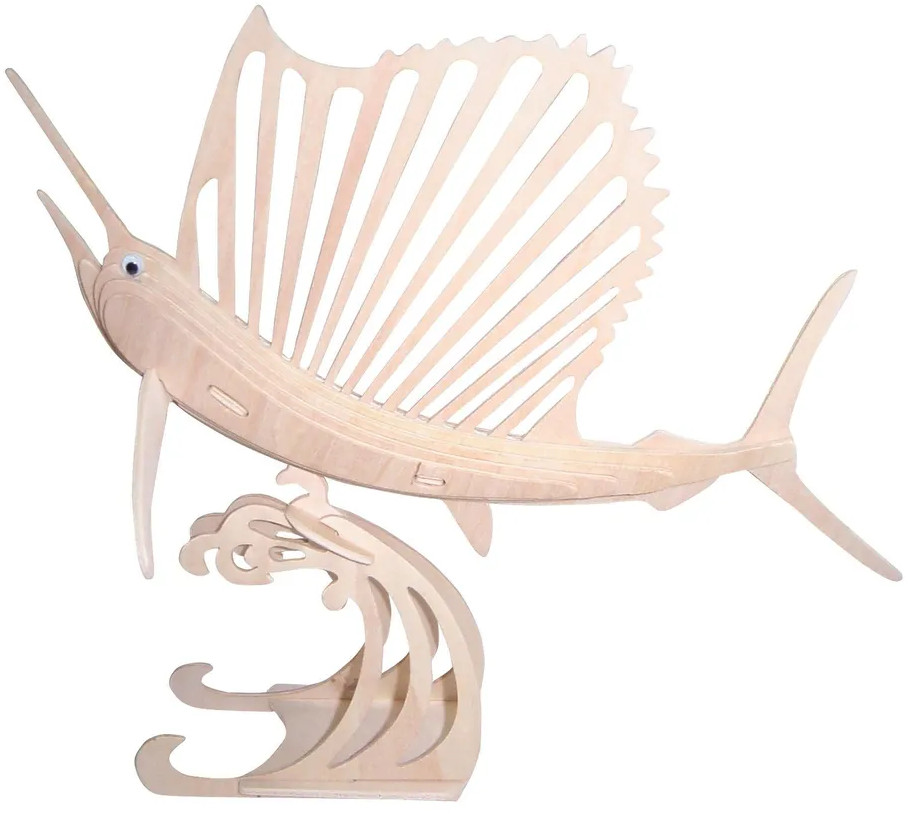 Сборная деревянная модель «Рыба-парус» | Чудо-Дерево