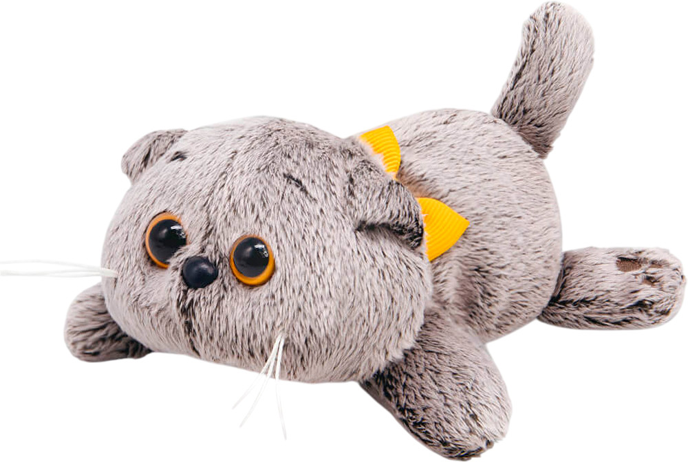 Игрушка мягкая «Басик с бантиком лежачий на липучке» | Basik | Budi Basa