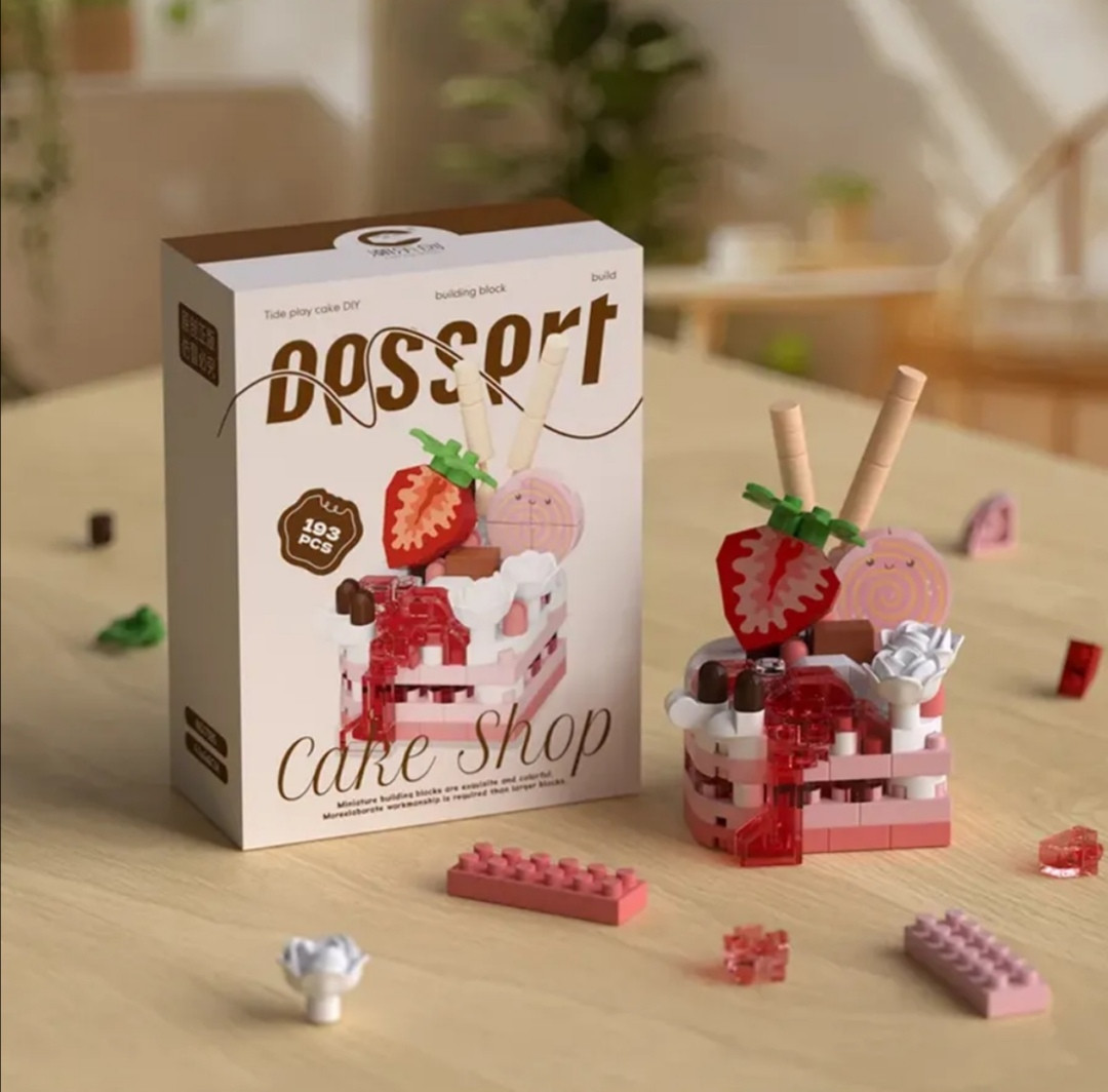 Мини конструктор 3D «Клубничное пирожное»