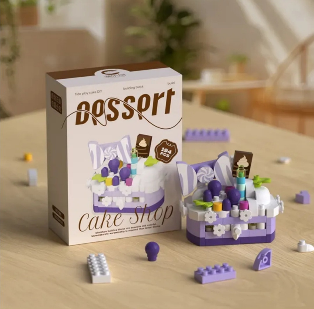 Мини конструктор 3D «Кусочек черничного торта»