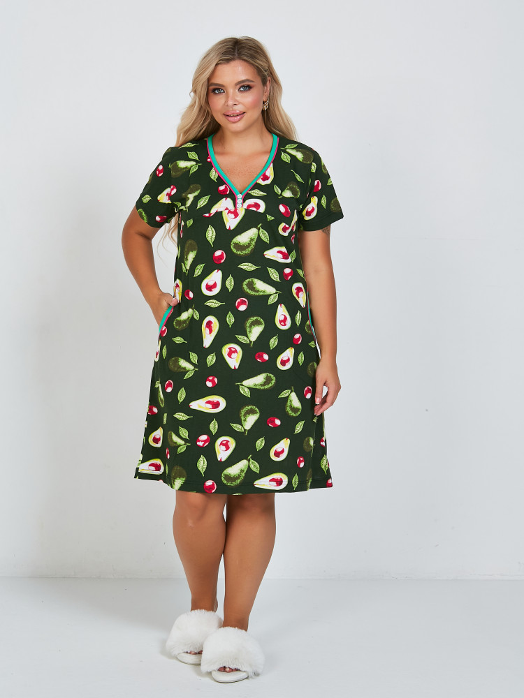 Платье женское домашнее «Аннэта Грин Фистачио» | RONATTELLE