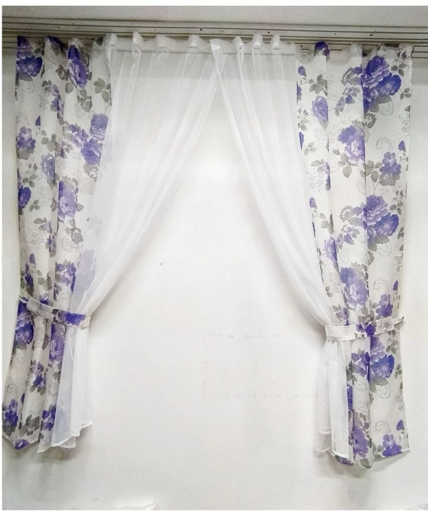 Тюль «Фиолетовые цветы»