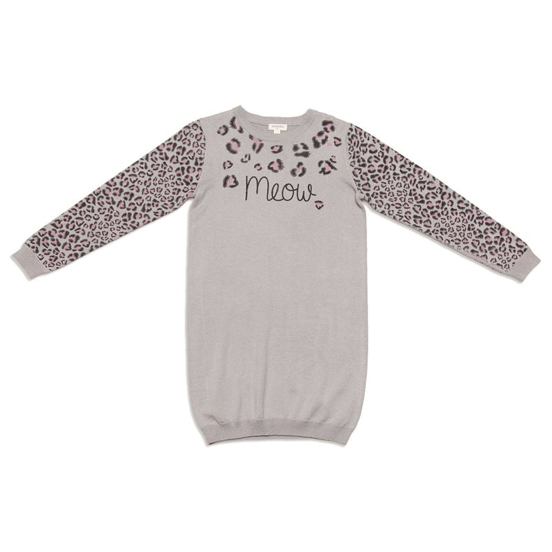 Платье трикотажное для девочек | Леопард | S'cool