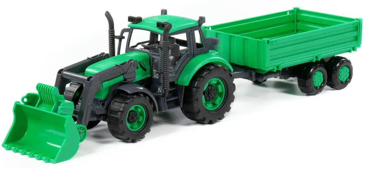 Трактор с бортовым прицепом и ковшом «Прогресс» | Полесье