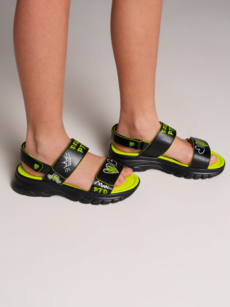 Сандалии для девочек | Neon Glam | PlayToday