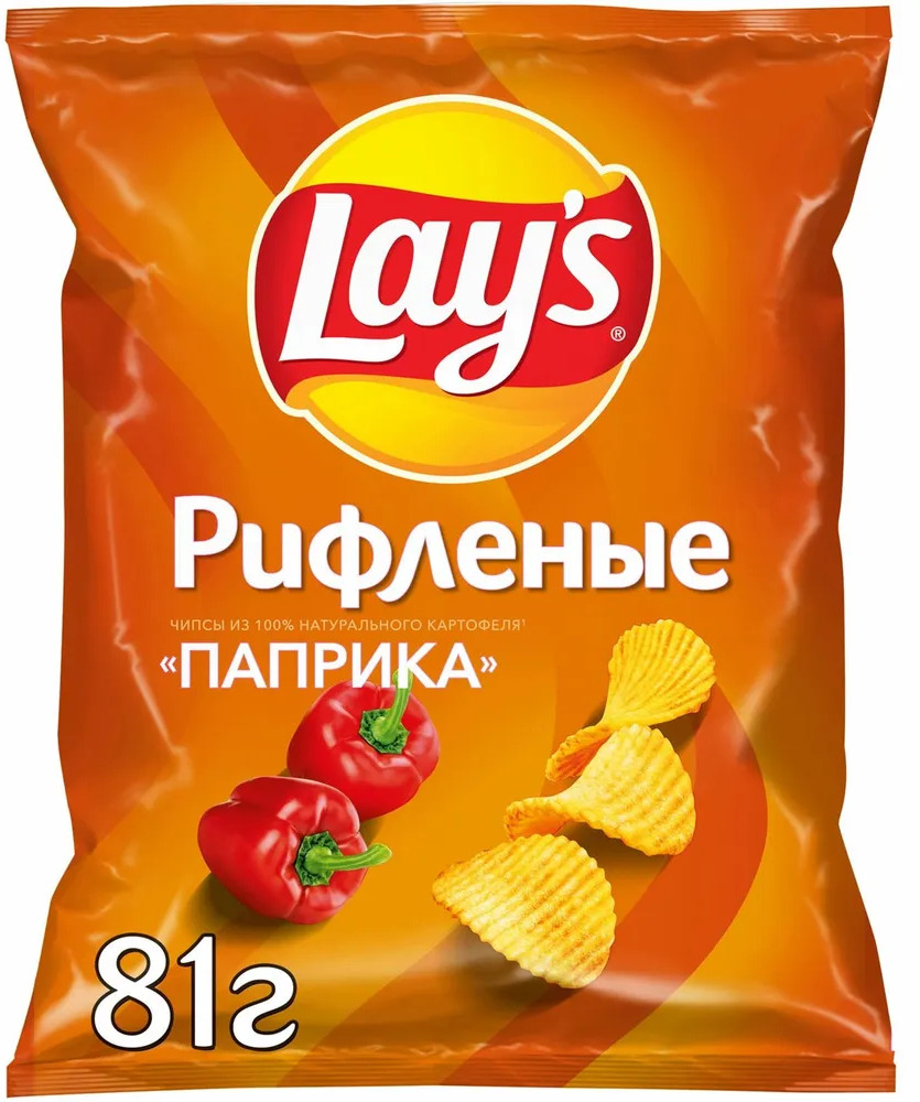 Чипсы картофельные рифлёные «Паприка» | Lay's