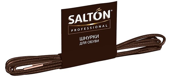Шнурки тонкие с пропиткой (цвет коричневый, 75 см) | Salton Professional | Salton