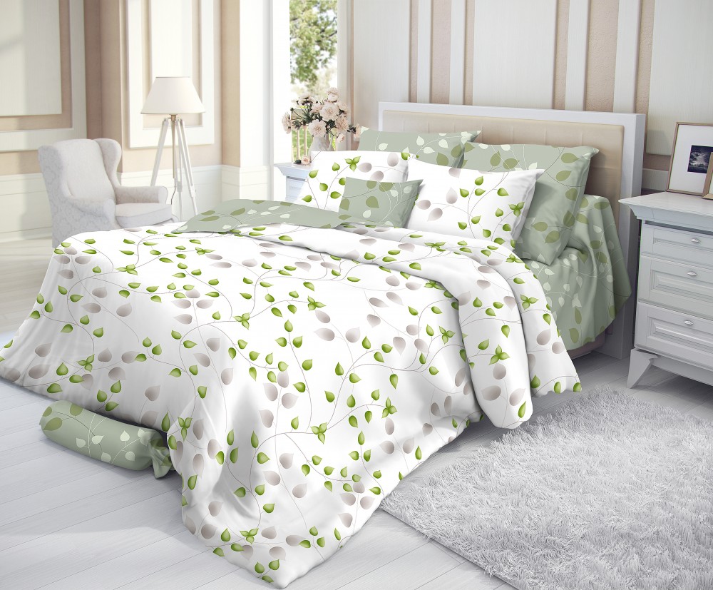 Комплект постельного белья «Botanic» (1,5-спальный, сатин-люкс, 2 наволочки 50х70) | Sateen | НордТекс