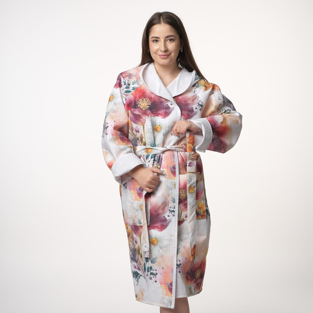 Женский халат вафельный с капюшоном «Aviv» | Gefen home textile