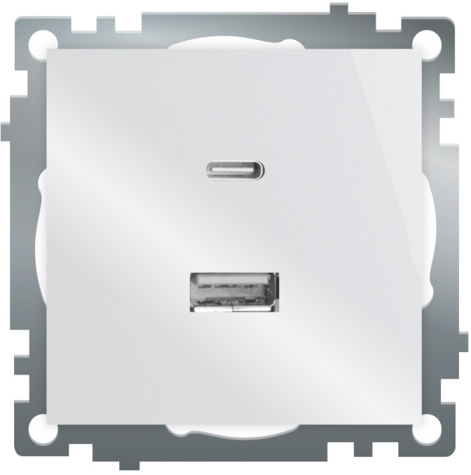 Розетка USB 2-местная, type C | Катрин | Stekker