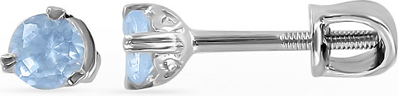 Серьги из серебра с топазом | Алтын