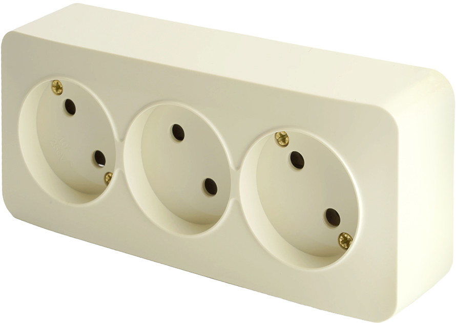 Розетка трехместная MST10-13-04 | Stekker