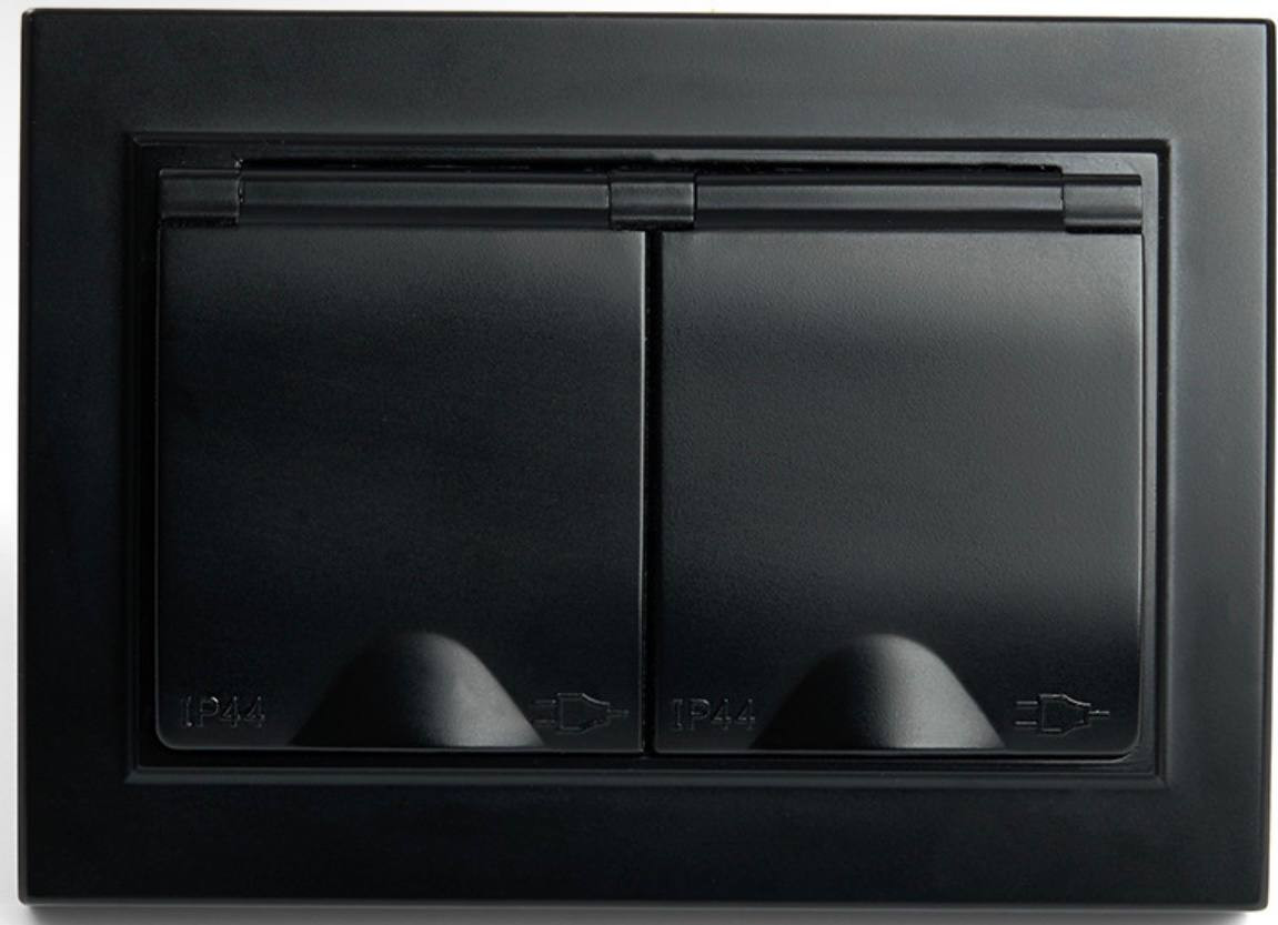 Розетка двухместная PST16-9015-03 | Эрна | Stekker