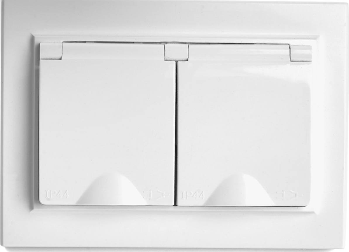 Розетка двухместная PST16-9015-01 | Эрна | Stekker