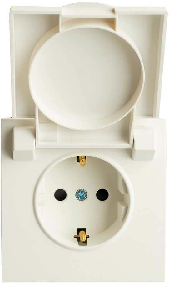 Розетка одноместная с крышкой RST16-5112-01 | Эмили | Stekker