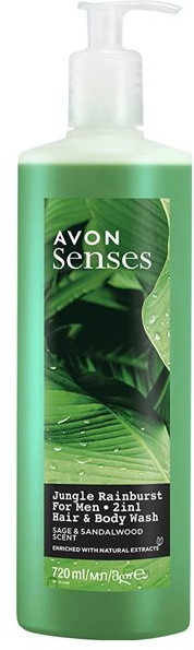 Шампунь-гель для душа мужской «Тропические Джунгли» | Senses | Avon