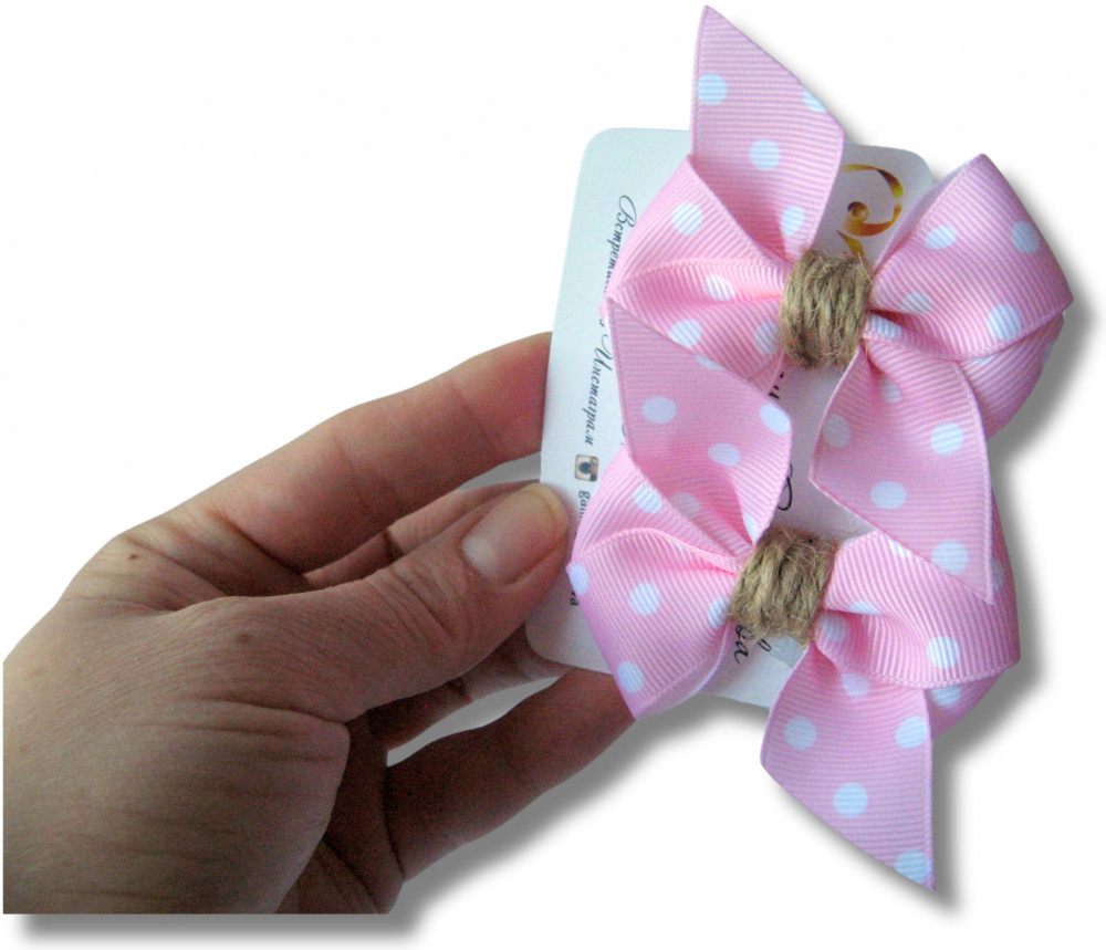 Набор бантиков для волос ручной работы на мини-резиночках | Галина Старикова