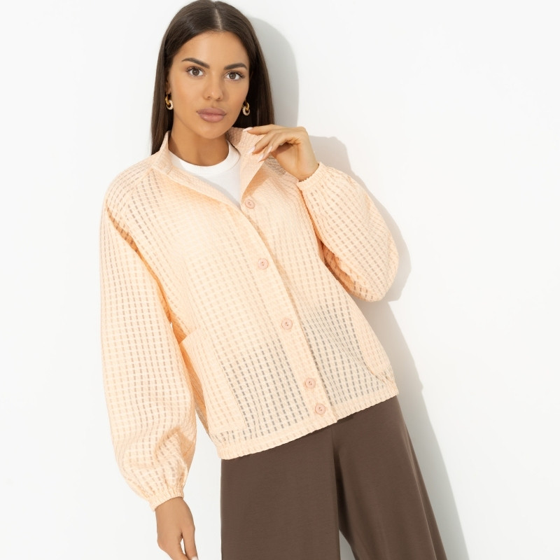 Бомбер фактурный из органзы Неоновая нежность | Charutti