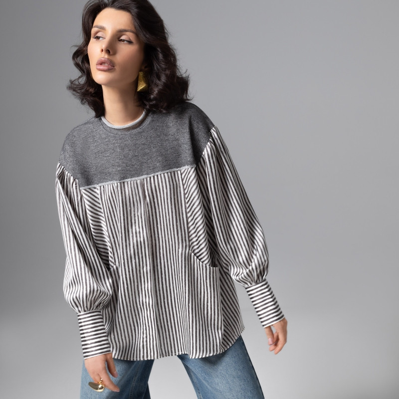 Свитшот с карманами Мягкая сила (grey) | Charutti