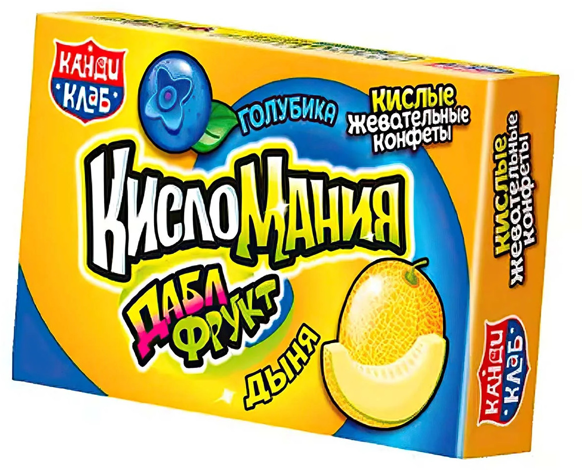 Жевательные конфеты «Кисломания. Голубика и Дыня» | Канди Клаб