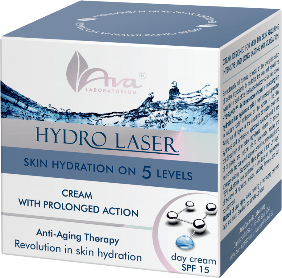 Крем дневной омолаживающий с морским коллагеном «Hydro Laser Cream with Prolonged Action SPF15» | AVA Laboratorium