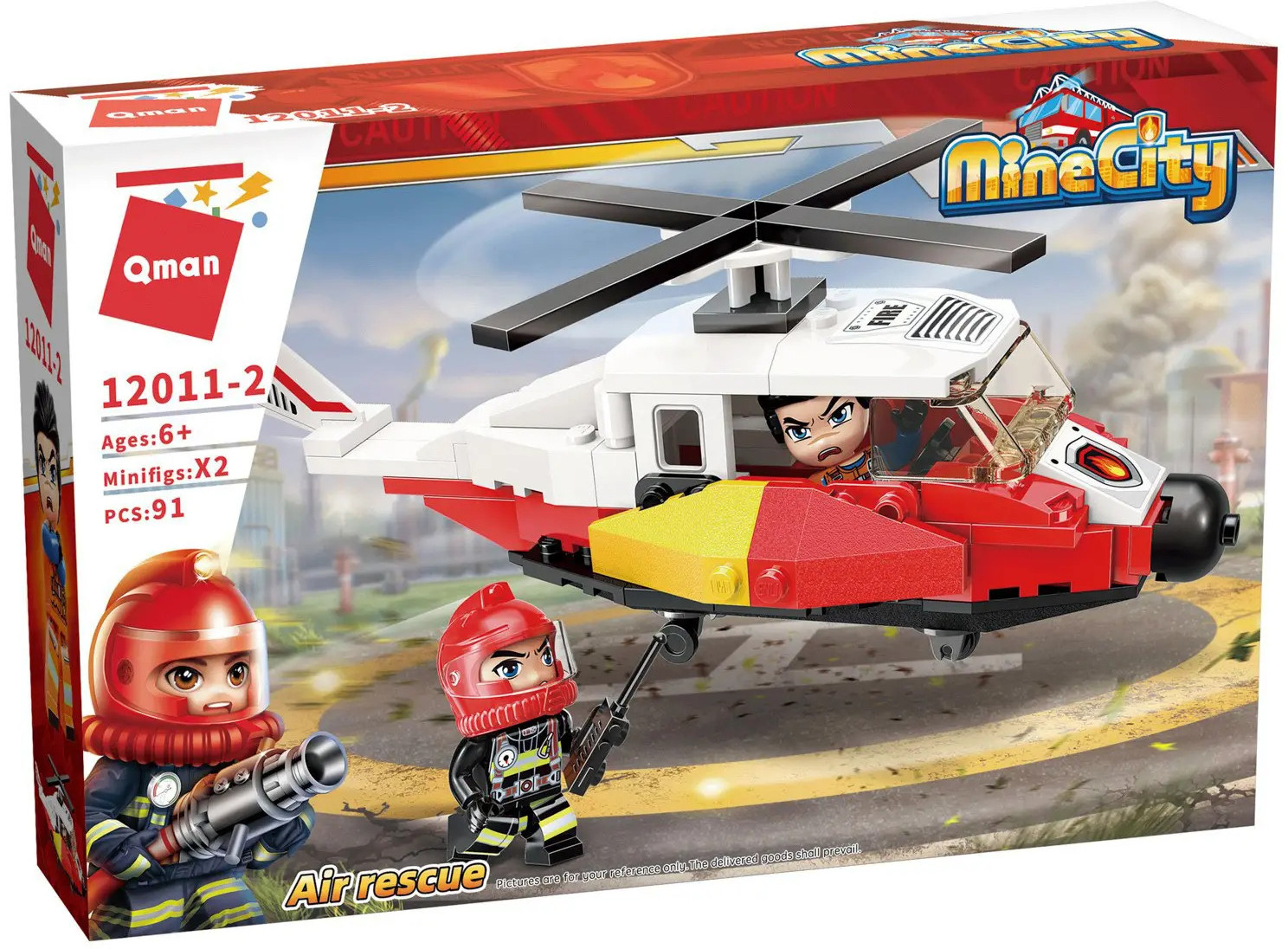 Конструктор «Пожарный вертолёт» | Mine City | QMAN