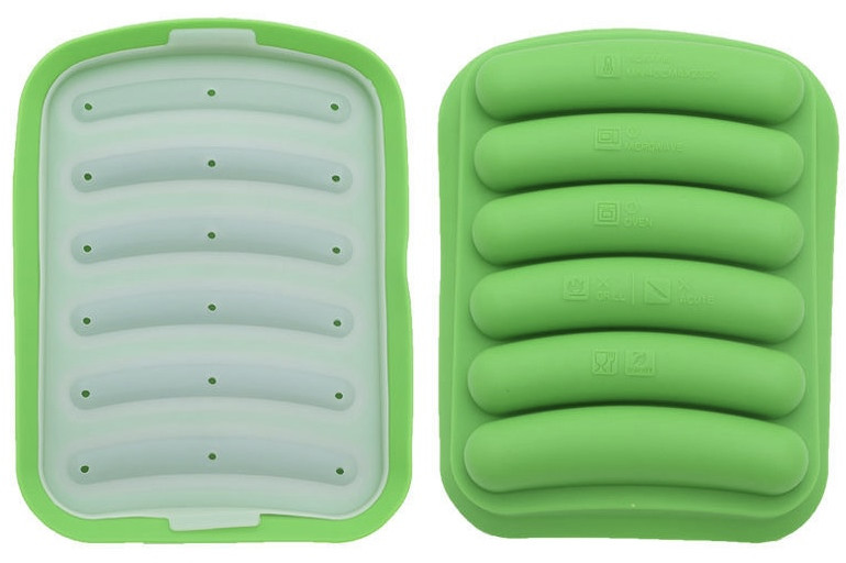 Силиконовая форма для сосисок с крышкой