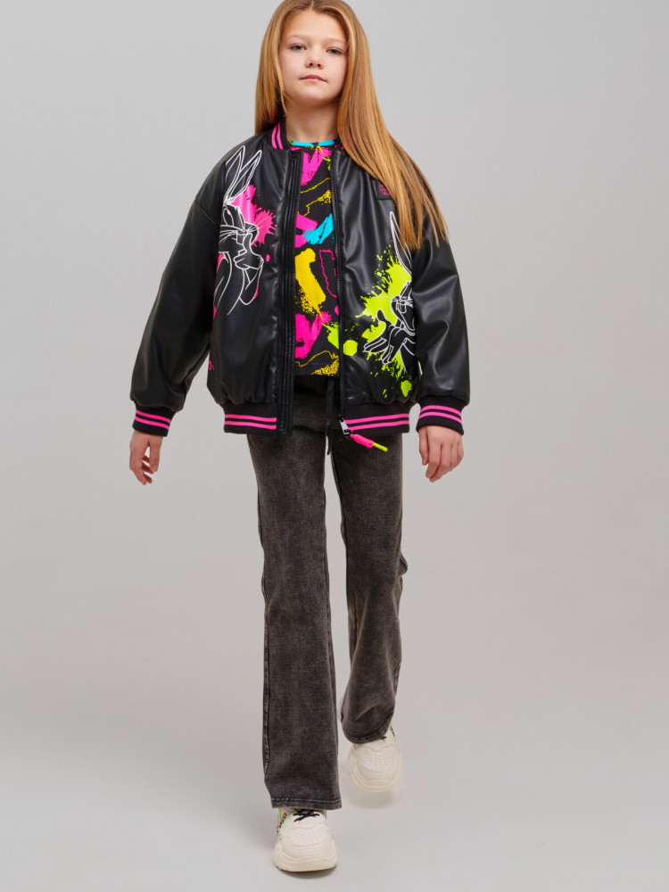 Брюки трикотажные для девочек | Emotion | PlayToday