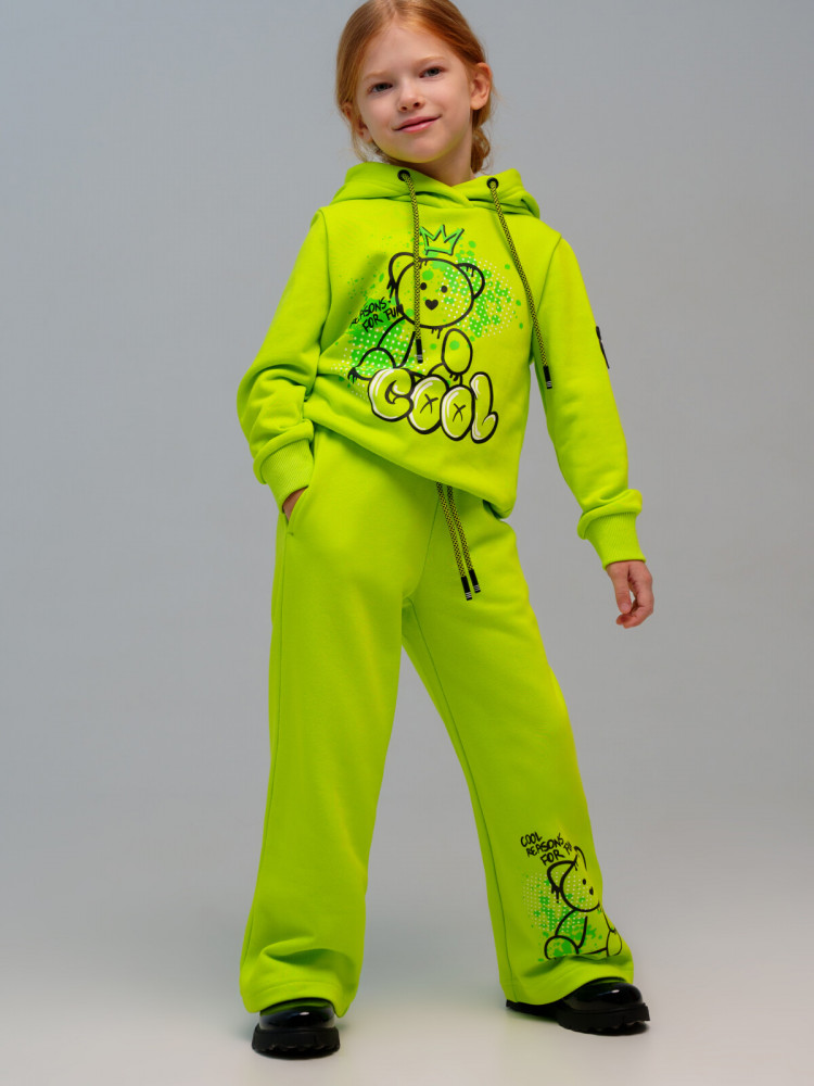 Брюки трикотажные для девочек | Emotion | PlayToday